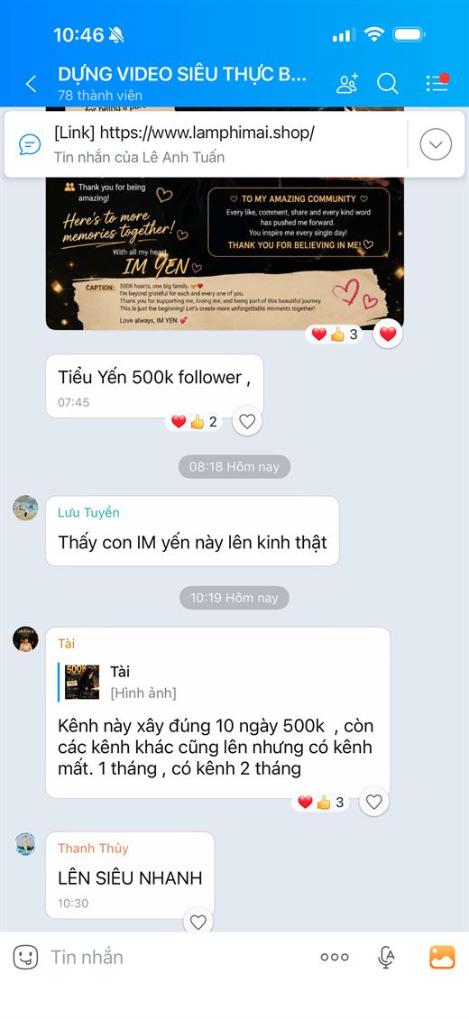 Xây kênh 10 ngày đạt 500K
